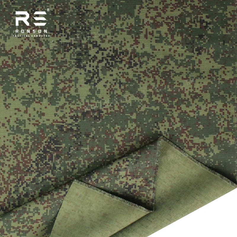 Hot Sale 65% Polyester 35% Cotton Ripstop Fabric EMR TC6535 Tactical Fabric Use for Uniform In Stock