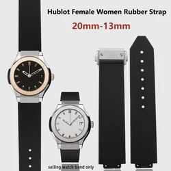 Watch Band for HUBLOT BIG BANG Silicone 20*13mm Waterproof Women Watch Strap Chain Watch Accessories Rubber Bracelet wristband