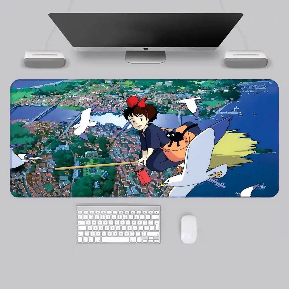 K-Kikis-D-Delivery ServiceS Mouse Pad Gamers Anime game XXL Home HD Computer Desk Mats Office SuppliesDesktop 70X30 90x40