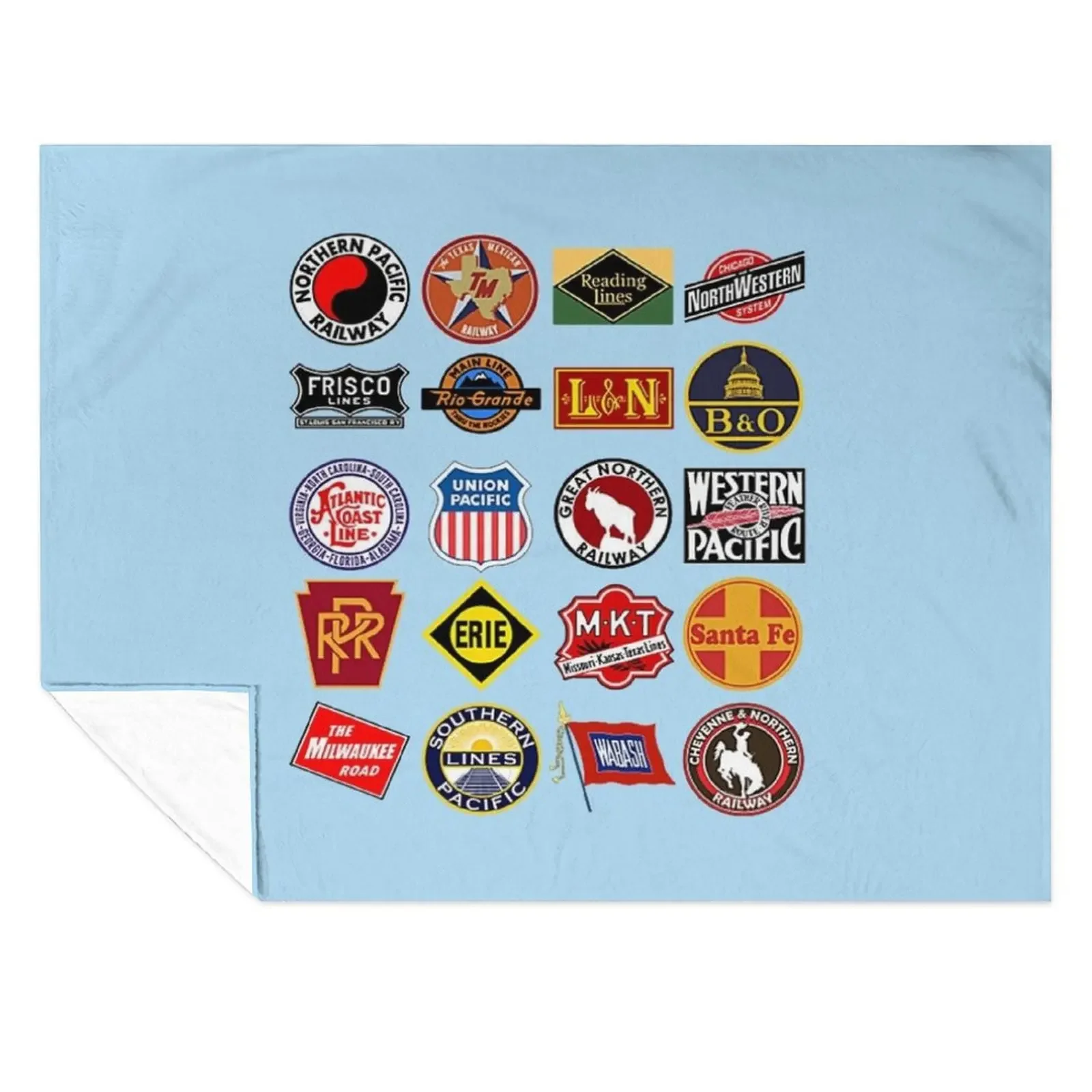 

Vintage Railroad logos Throw Blanket decorative Sofa Throw Decorative Throw Heavy Blankets