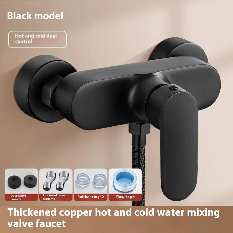 

Solid Copper Body Simple Mixing Valve Shower Head Set HighPressure Bathtub Shower Outlet Faucet Ideal for Home & Hotel Bathrooms