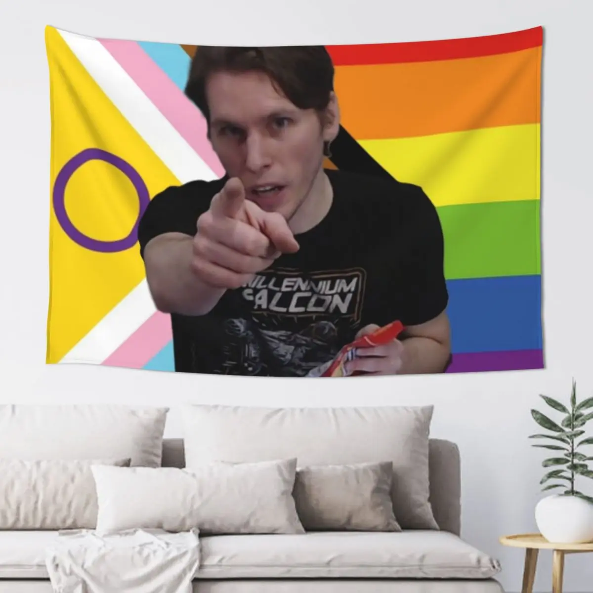 

Jerma Pride - Pointing at you Tapestry Room Aesthetic Room Decor Aesthetic Luxury Living Room Decoration Decorator Tapestry