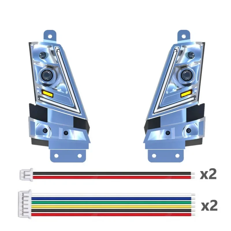 Symulacja LED PCB Reflektor do biegania dla 1/14 Tamiya RC Truck VOLVO FH16 56360 Diy Parts Toys