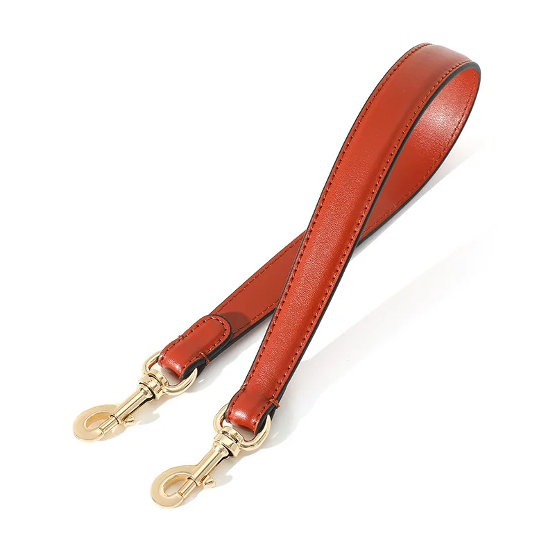 51cm*2.4cm Genuine Cattlehide Leather Shoulder Strap For Tabby C0ach Designer Handbag Carry Replacment Strap 2 Colors Buckle