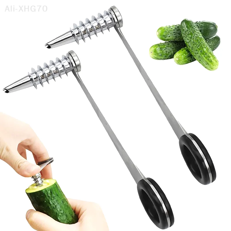 

2 Pack Spiral Cutting Machine Stainless Steel Spiral Cutter For Veggies Portable Cucumber Potato Carrot Slicer Cutter