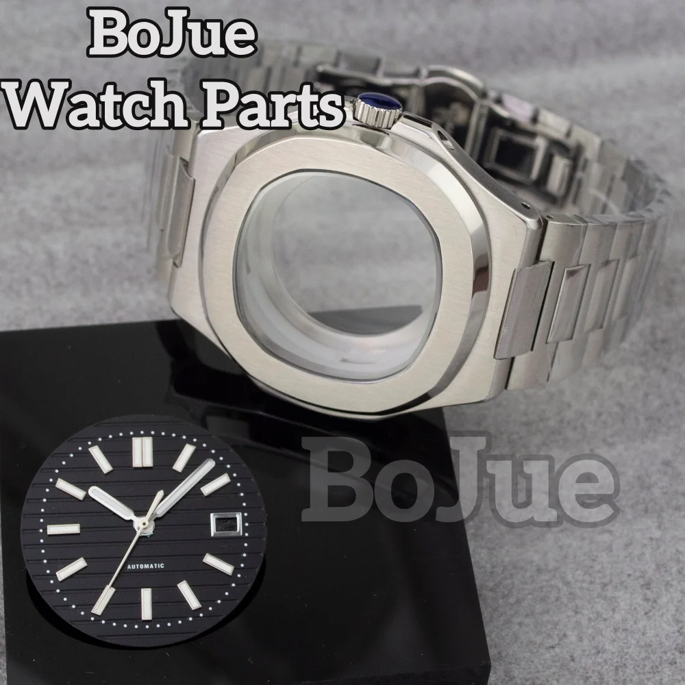 41mm Watch Case NH35 Square for Nautilus Mod NH35 NH36 NH38 movement 30.5mm Dial 100m Waterproof Stainless Steel Bracelet Strap