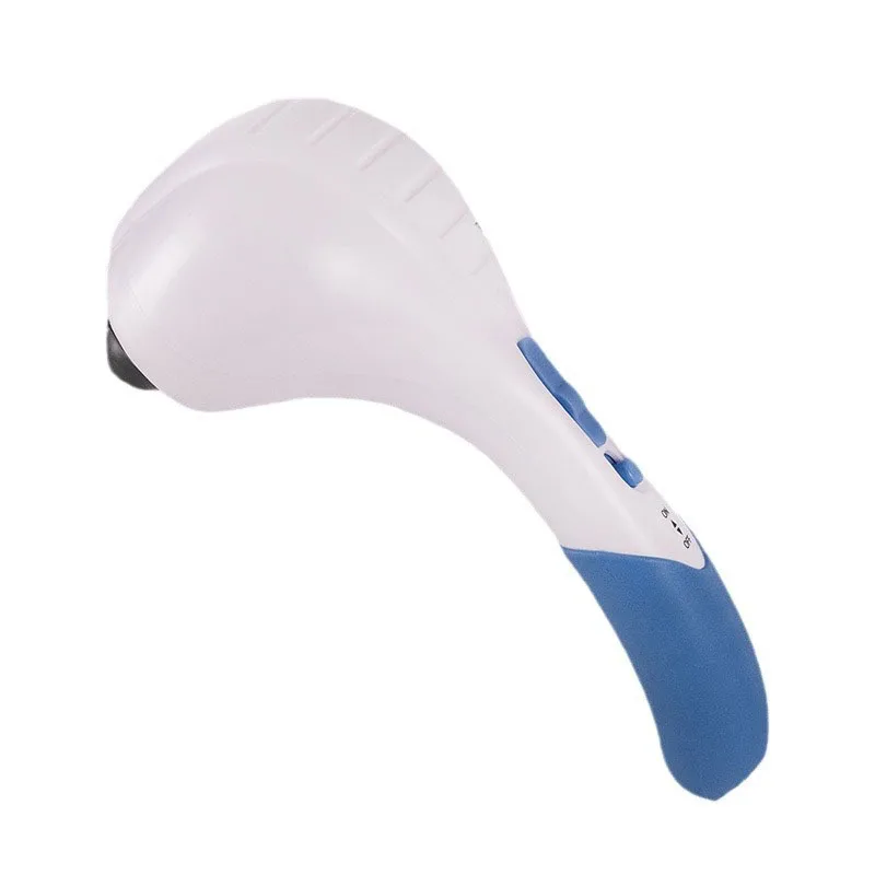 Electric Handheld Massager Hammer Vibrating Double Head Neck Back Body Cervical Vertebra Relax Stick Roller With 6 Massage Heads