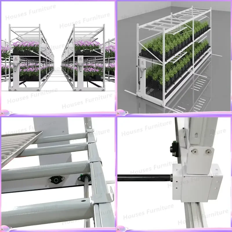 Large Hydroponic Vertical Shelf Galvanized Rolling Mill Moving Frame for Vegetable Cultivation Agricultural Use Garden