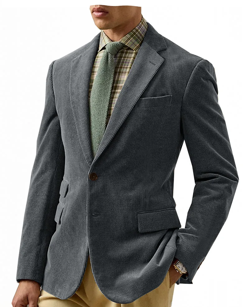 سترات رجالية كلاسيكية من سروال قصير فاخر عالي الجودة فساتين زفاف ملابس رجالية سترة تناسب الربيع/الخريف معاطف غير رسمية كلاسيكية