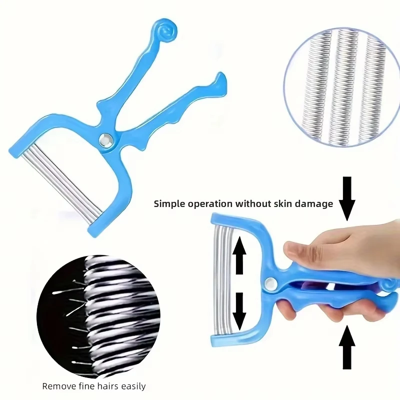 Girls' Facial Hair Removal Device - Flexible Lip and Eyebrow Hair Removal Device, Gentle Handheld Facial Hair Removal Device