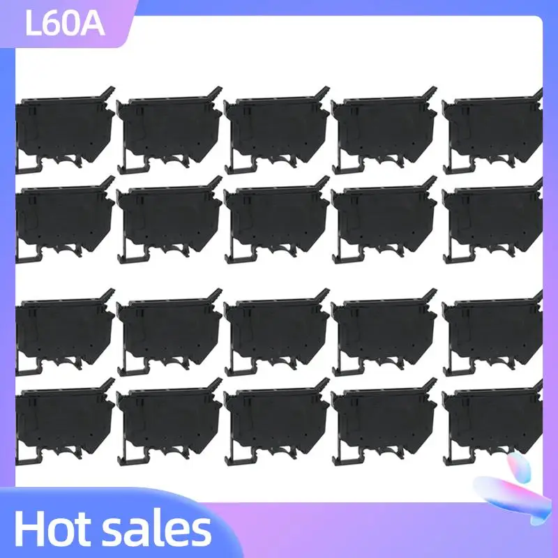 

L60A UK5-HESI UK5RD без светодиодной клеммы предохранителя на DIN-рейку, разъединительная клеммная колодка, винтовой зажим (упаковка из 20 шт., черный)