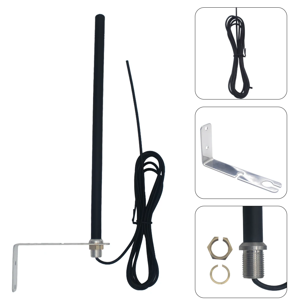 Up to 250m Outdoor Antena 433MHz Garage Gate Remote Control Radio Signal Booster Wireless Repeater 433.92 MHz RG174 2m Cable