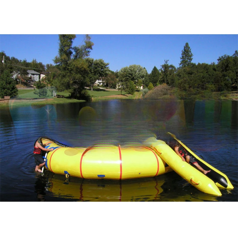 Customized inflatable trampoline water jumping bed