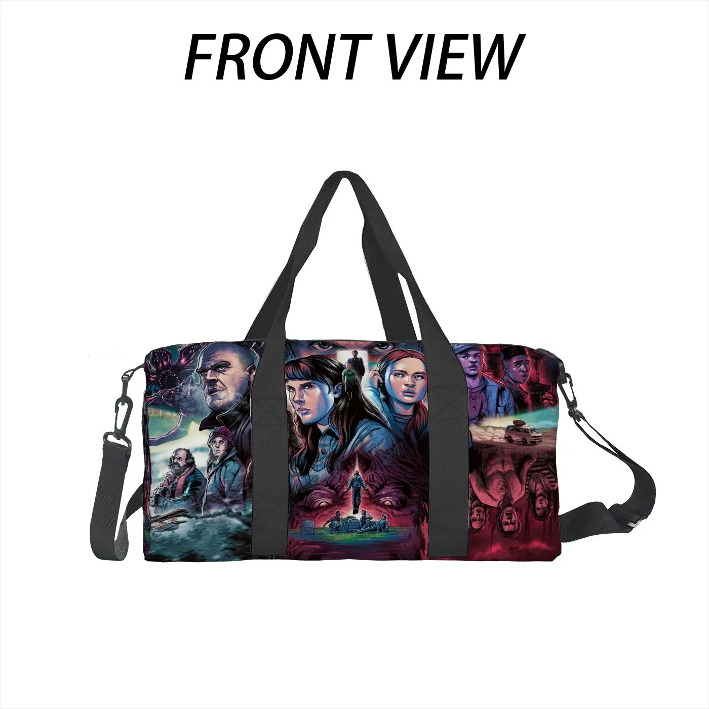 

1pc Stranger Things Movie Theme Printed Crossbody Bag, Large Capacity Gym Bag, Short Distance Travel Bag, Fan Commemorative Gift
