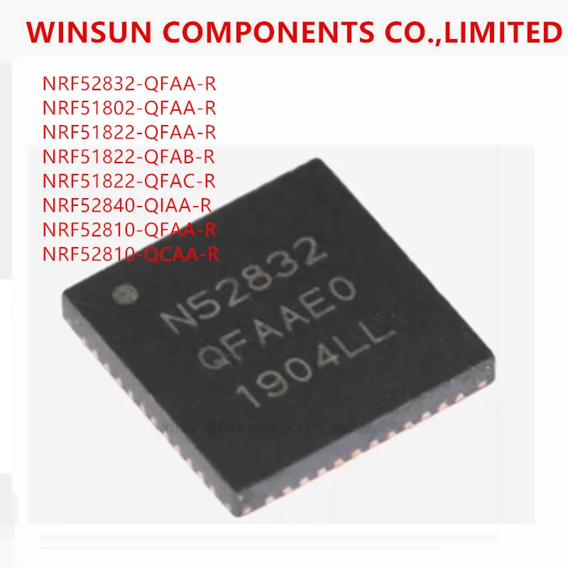 (5piece)100% New Imported Original  NRF52832-QFAA-R wireless Bluetooth chip N52832 51822 51802 NRF52840-QIAA