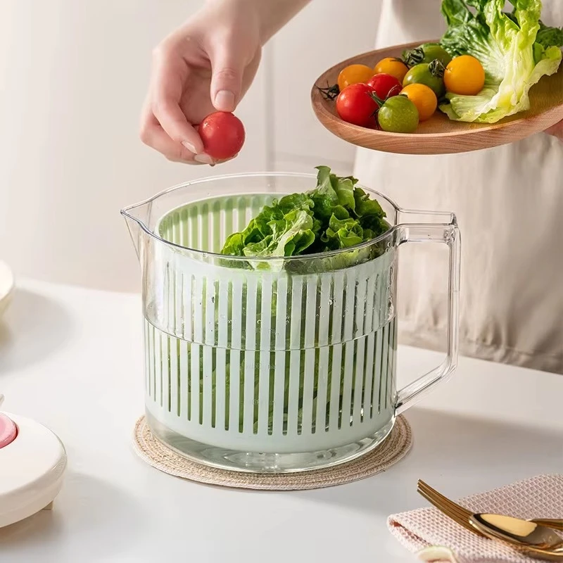 a6+  vegetable dehydrator home kitchen vegetable washing dryer washing basket fruit draining blue manual fruit