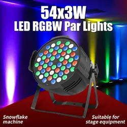 LED 54x3W Aluminum Par Lights RGBW With DMX 512 Control Stage Wash Lighting For DJ Disco Party Nightclub