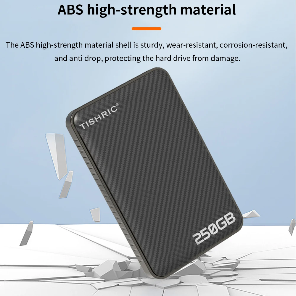 TISHRIC External Hard Drive 1TB 500GB 250GB 2.5 Inch USB 3.0 Portable HDD for PC Laptop Computer PS4 Xbox One TV Digital Data