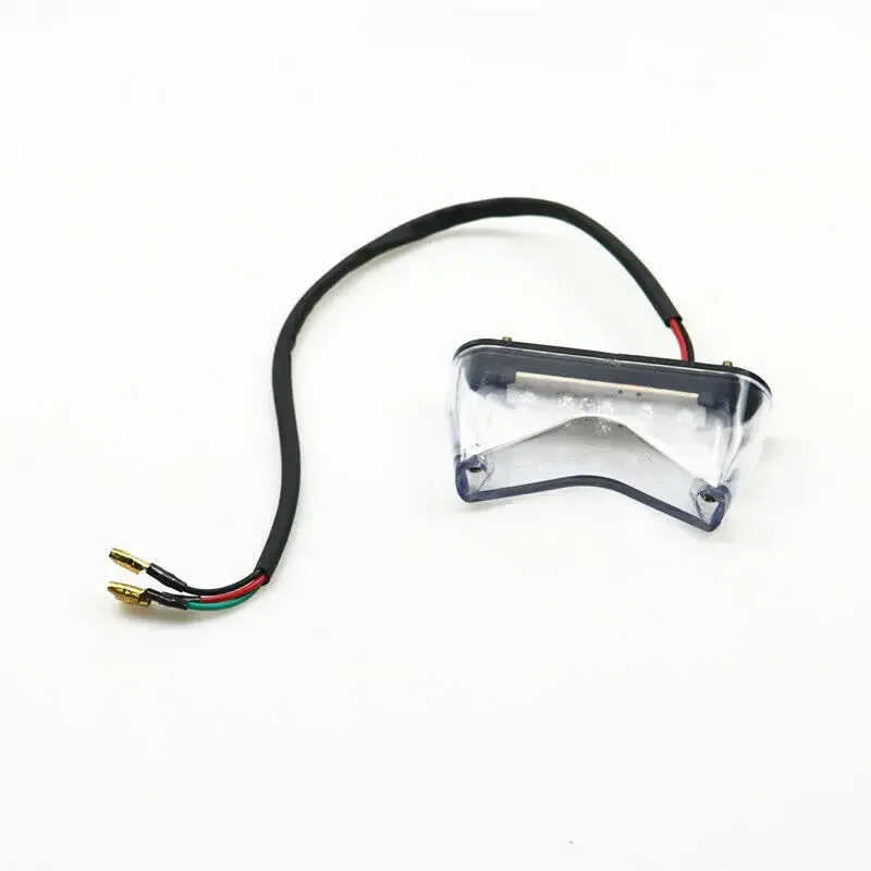 Clear V Shape Motorcycle Rear Tail Brake Light For Honda Suzuki Yamaha Cruiser