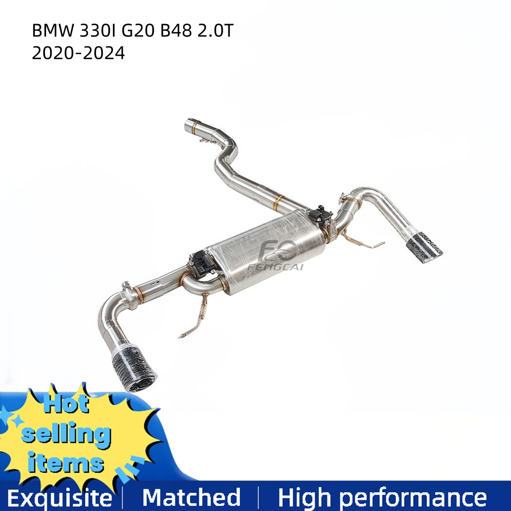 

Высокопроизводительная выхлопная труба клапана для BMW 330I G20 B48 2.0T 2020-2024, глушитель задней выхлопной системы Cat с наконечником