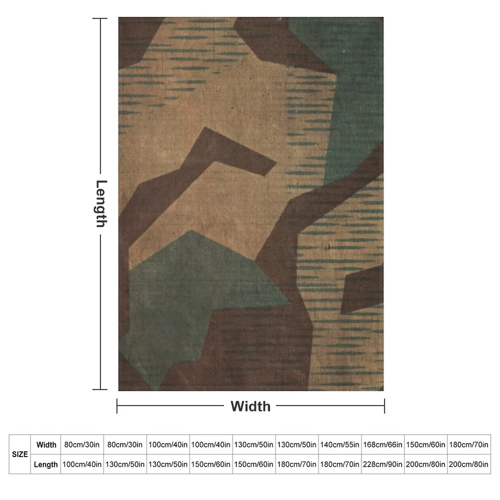 Splintertarn German ww2 camouflage (Version 2) Throw Blanket manga Cute Winter beds Blankets