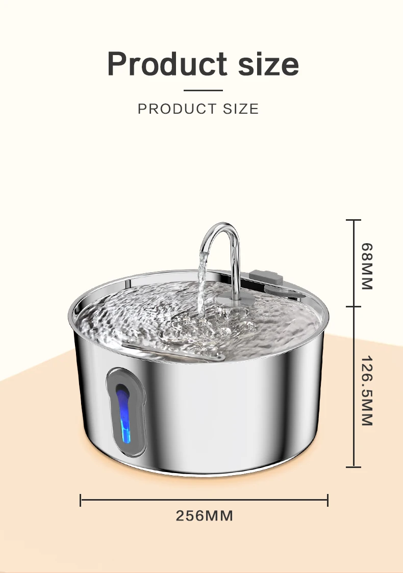 Automatic Stainless Steel Pet Water Dispenser with Water Circulation Filter Healthy Living Easy Use for Cats Dogs Rabbits