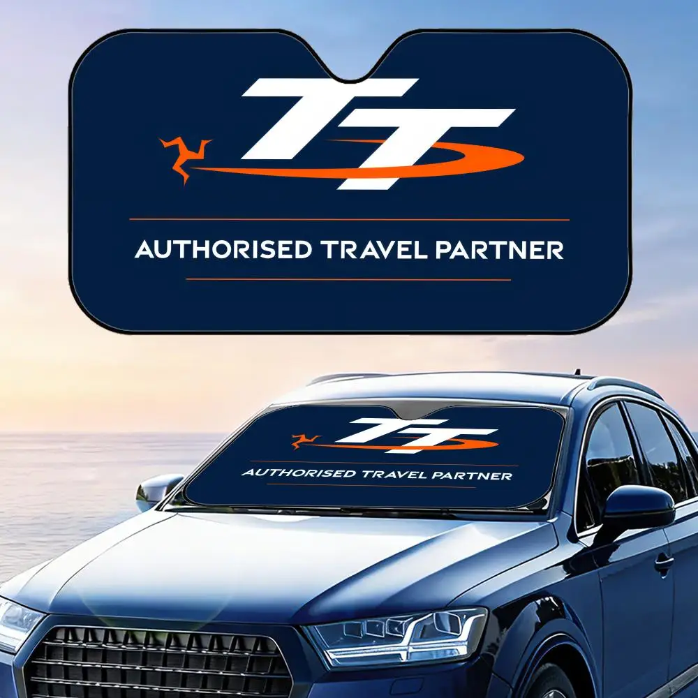 

Cool Motorcycle I-Isle Of Man TT Sun Visor Reusable Aluminum Foil UV Protector Heat Three-layer Insulation Windshield Sunshades