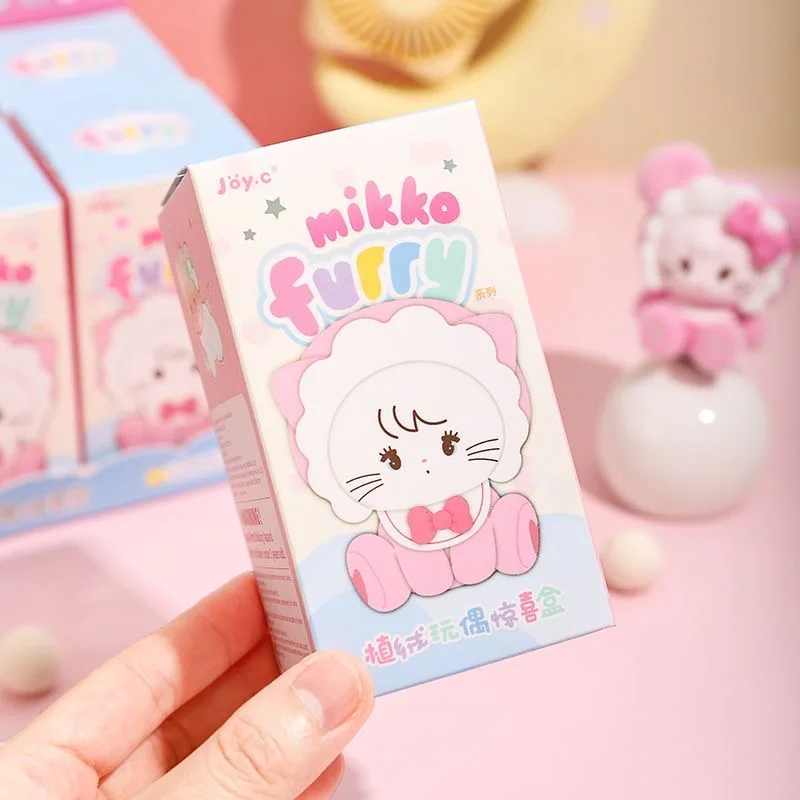 Nueva serie Mikko, Mini caja ciega de juguete Kawaii Mikko Moouse, estatuilla de leche, caja sorpresa, adornos de escritorio para niña, regalo de cumpleaños
