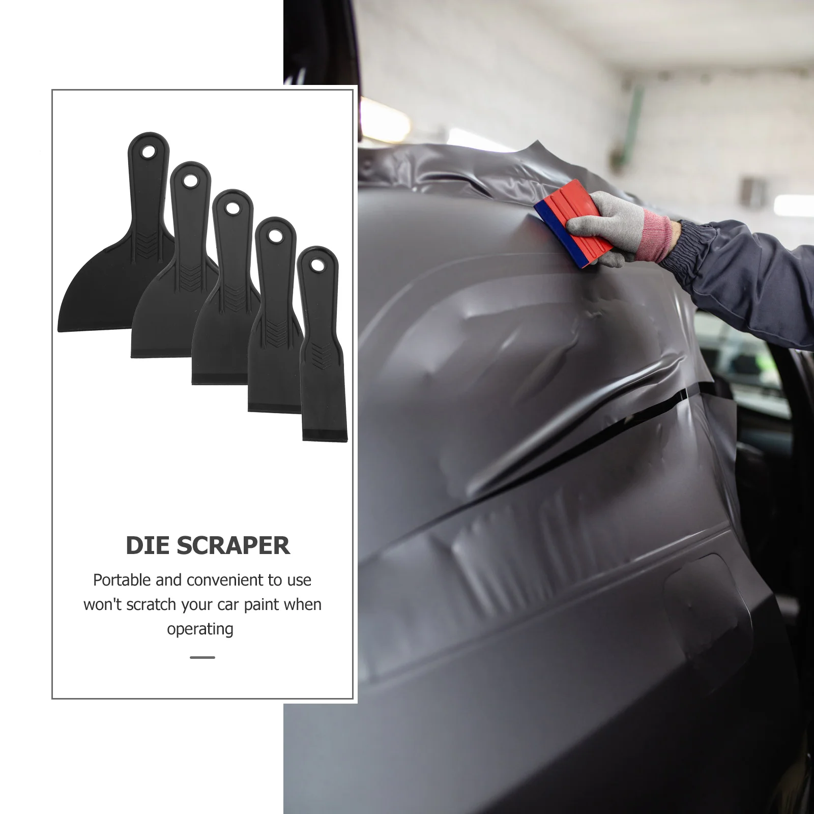 5 قطعة ورق الحائط مكشطة ABS المواد المعجون ملصق أداة إزالة الصواميل ورق جدران من الفينيل مزيل الطلاء سهل شنق التخزين #1