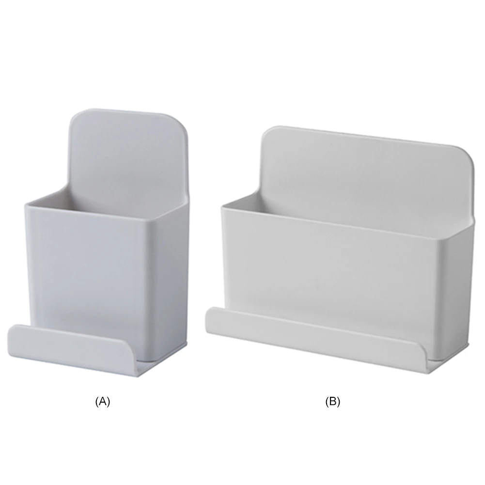 Remote Controller Case Wall Mount Phone Hanging Rack Self Adhesive Phone Storage Holder Multifunction for Bedroom Living Room