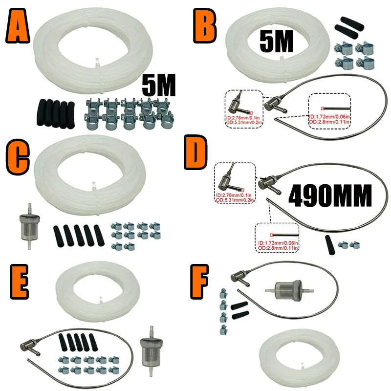 

Auto Fuel Tank Standpipe Kit Replaceable Air Parking Heater Fuel Line Filter Set for Eberspacher Webasto Heater Diesel Hose Clip
