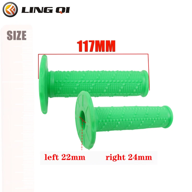 LINGQI Universal Non Slip Soft Rubber Grips Replacement Handlebar Grips for Scooter Cruiser Dirt Bike Go Kart ATV