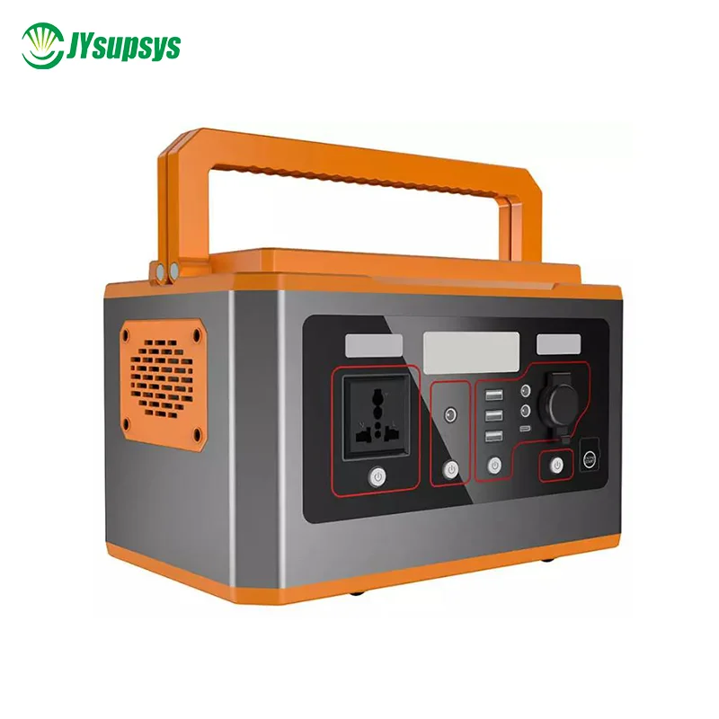 Outdoor Emergency Portable Power Station 500W 110v 220v Ac Qc3.0 Fast Charge Power Station MPPT Solar Panel PV Charging