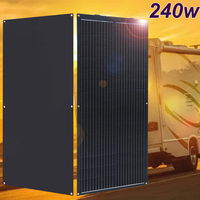 12v solar panel flexible 240w 200w 120w 100w 50w 12v battery charger photovoltaic panel for camper RV boat home balcony mono