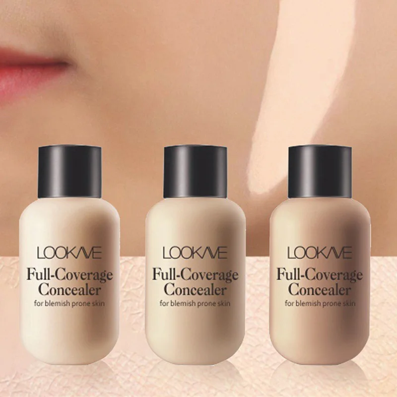 Waterproof Liquid Concealer 3 Colors Matte Full Coverage Acne Scars Dark Circles Foundation Whitening Lasting Makeup Cosmetics