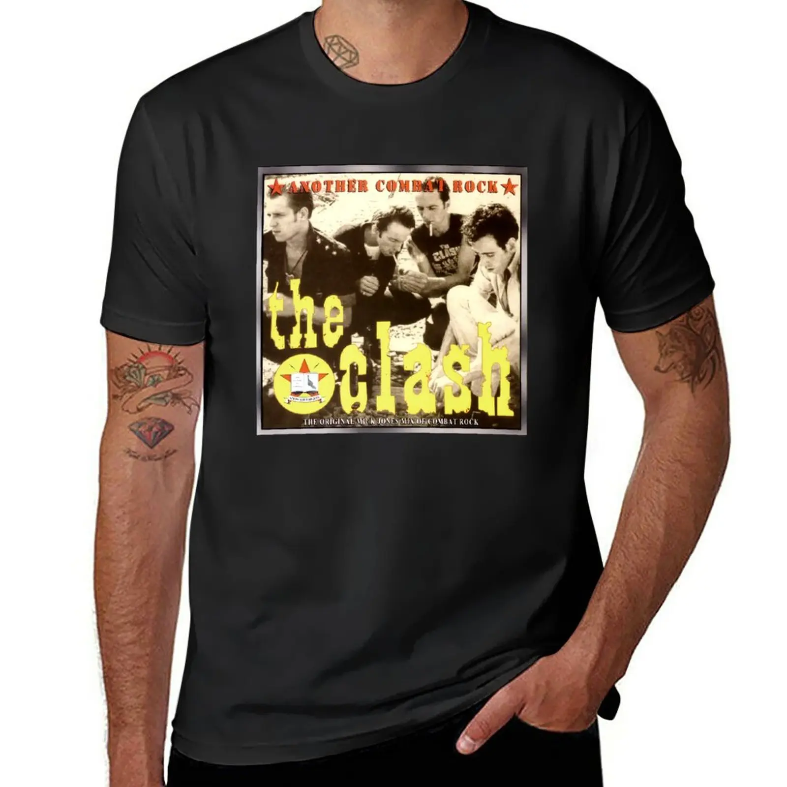 

New The Music Clash Another Combat Rock Album Cover T-Shirt quick drying shirt sweat shirt t shirts for men