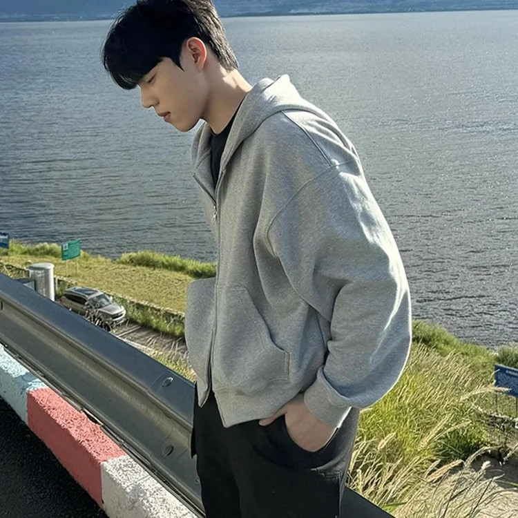 

Mens With Hat Hoodies Streetwear Winter Thermal Multi-Zipper Loose-Fit Commuting Business Soft Cotton Workout Modern Popular Top