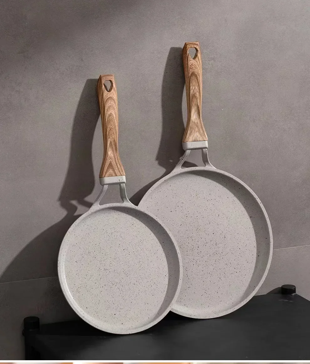 

y 20/24/28cm Maifan Stone Frying Pan Non-stick Home Breakfast Pot Induction Cooker Gas Stove Fried Steak Pancake Kitchen Cooker