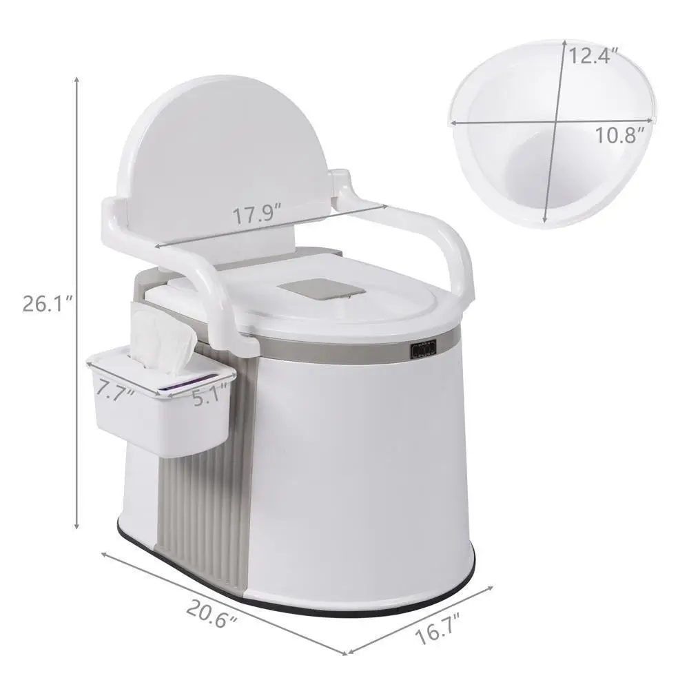 Imagem -04 - Portátil Camping wc com Caixa de Tecido Commode Exterior e Interior Viagem Potty 5l