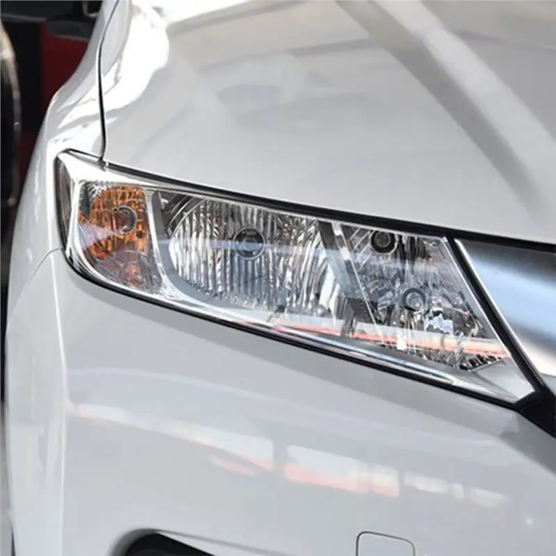 Car Headlight Cover 1 Pair Transparent Lampshade Shell Lens For Honda City 2015-2018-A99D