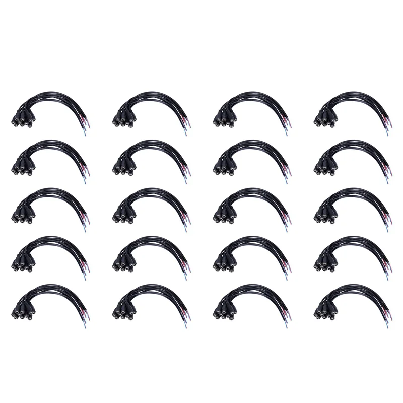 

B27B 200Pcs 12V DC Power Plug Female Jack Plug Connector Cable 5.5X2.1Mm With Cord Cable 15CM For CCTV LED Strip Light