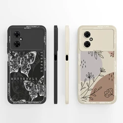 For Poco M4 Pro Case Advanced Butterfly Phone Cover For Xiaomi Poco M 4 Pro 4G 5G Liquid Silicone Camera Protection Back Covers