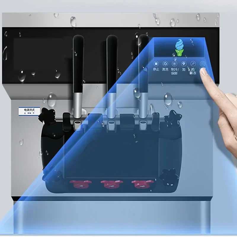 Commercial Appliances 38~48L/h Ice Cream Machine Commercial Automatic Soft Ice Cream Machine Small Vertical Sundae Cone Ice Crea