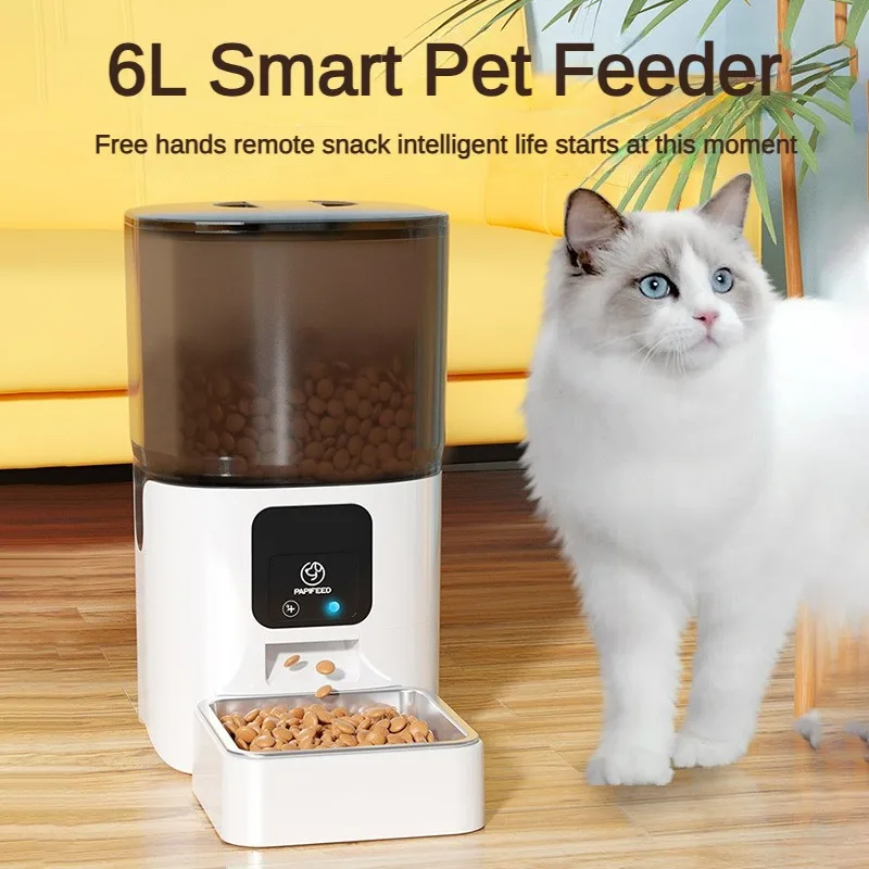 6L Remote Smart Life APP Pet Automatic Feeder Cat Timed WIFI Intelligent Feeder