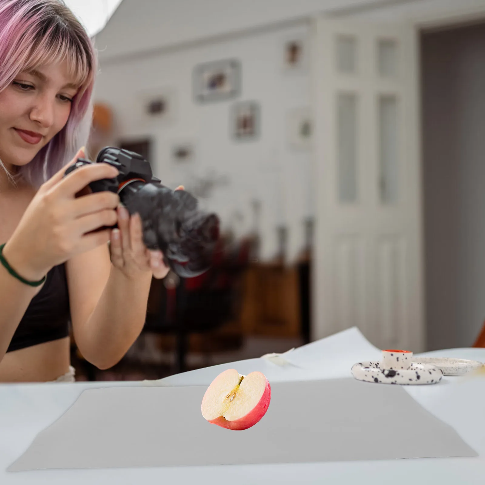 

Gray Photography Backdrop Lightweight Wrinkle Resistant Sturdy Design For Portrait Photo Booth Background Cloth Live Streaming