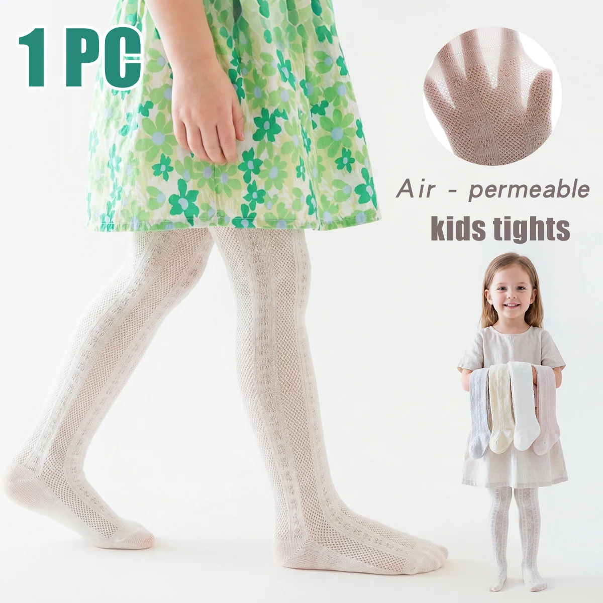 1 PC Baby Girl’s Thin Mesh Tights – Soft, Elastic & Mosquito-Proof for Summer Baby Toddler Leggings Socks