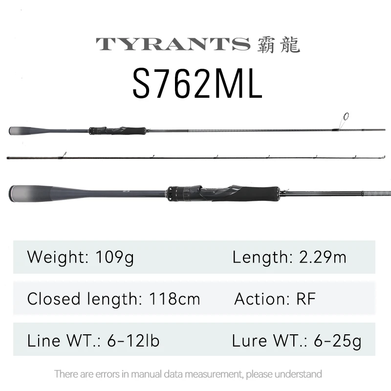 TSURINOYA Inshore Spinning Rod TYRANTS 762M 802M 862M 902M 962M 2