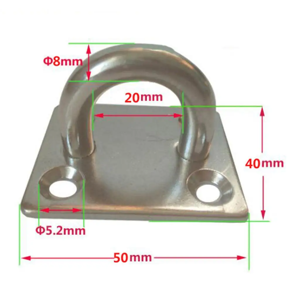 M5 M6 M8 Pad Eyes -Marine Rigging 316 Stainless Steel Pad Eye Hook image 6