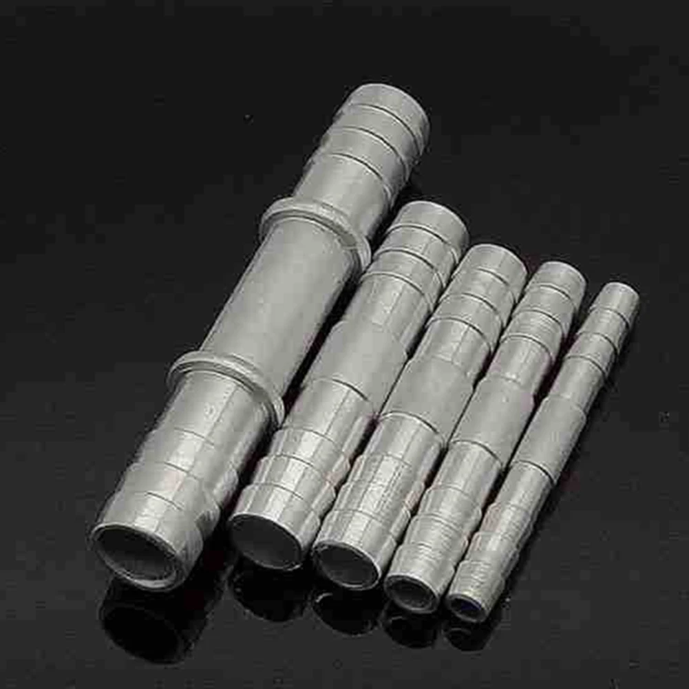 Aluminum 5x A/C Hose Barb Straight Splice Barbed Fitting Thermostat Accessories Auto Parts Cooling System Replacement