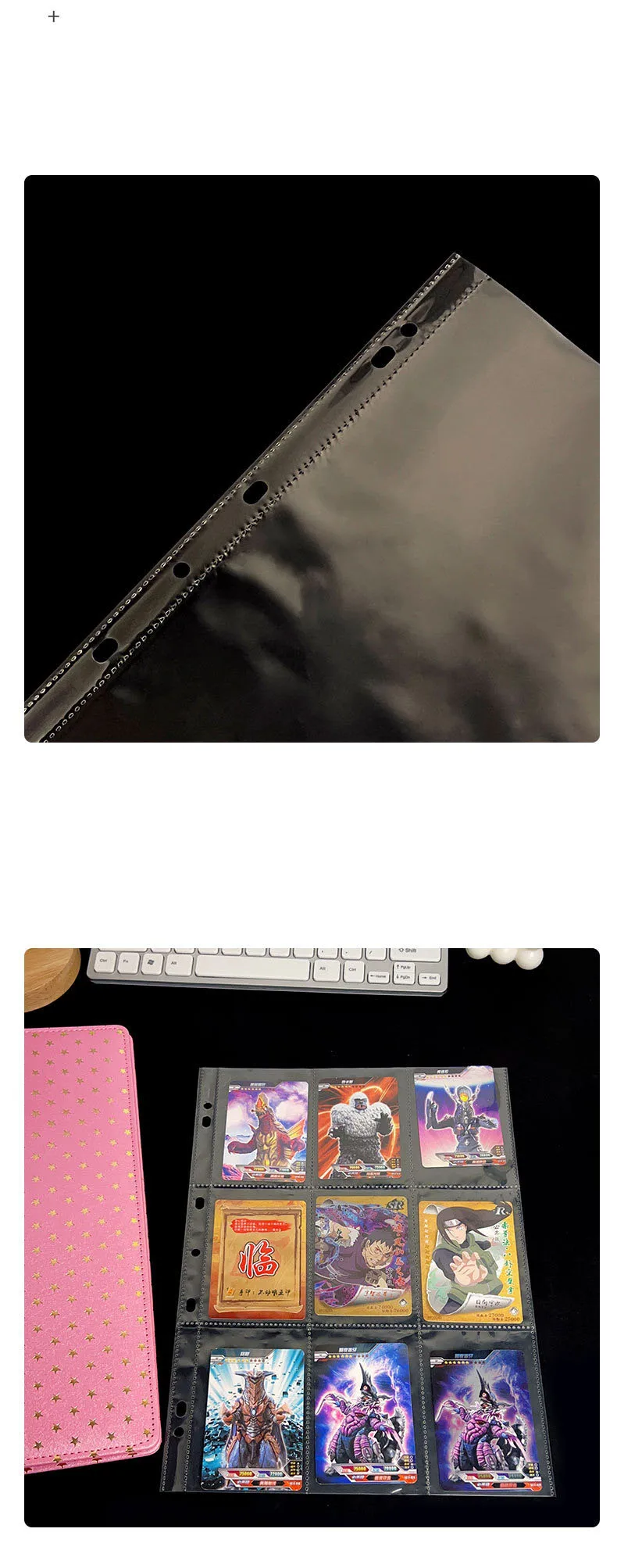 Sharkbang 10 Stück A4-Binderhüllen, 7 Löcher, Postkarten, Aufkleber, Organizer, 11 Designs, PP-Nachfüllring, Taschen, Schreibwarenzubehör – Detail 25